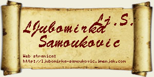 LJubomirka Samouković vizit kartica